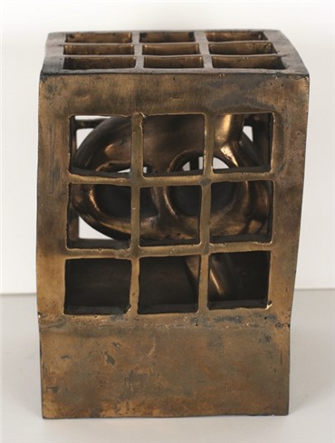 Sculpture, Parviz Tanavoli, A Cage for Letter H, 1970, 100