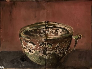 Painting, Ofogh Hosseini, Tea Cup, 2024, 77508
