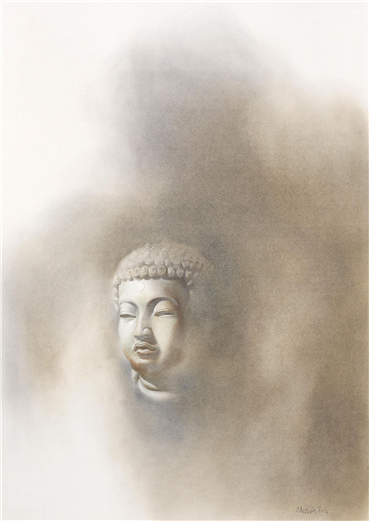 Painting, Parvaneh Etemadi, In Buddha's Shaow, 1998, 24281