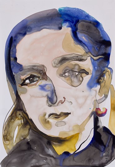 Painting, Golnar Tabibzadeh, Crimson Moon, 2023, 73439