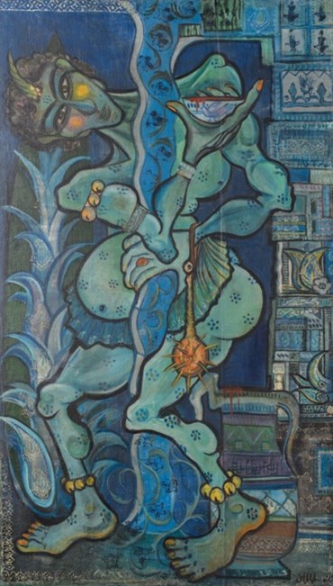 Painting, Jazeh Tabatabai, Blue Div, 1956, 77335