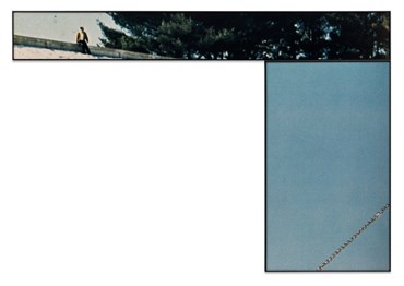 , John Baldessari, Figure (Distant) and Sky (with Chain), 1990, 61770