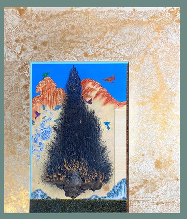 Painting, Abbas Shahsavar, Black Cypress, 2023, 70304