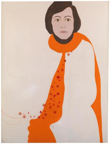 Painting, Leyly Matine Daftary, Portrait Lydia Sitbon, 1975, 8207