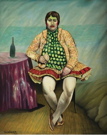 Painting, Ghasem Hajizadeh, Qajari Woman, 2000, 7591