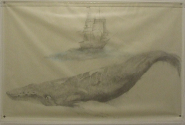 Drawing, Avish Khebrezadeh, Whale with Ship, 2009, 72690