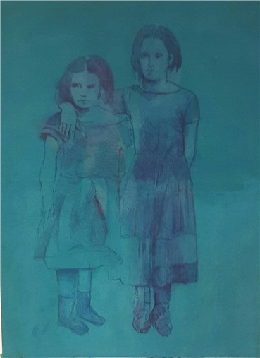 Painting, Shahram Karimi, Two Children, 2015, 12381
