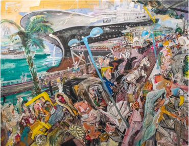 Arsia Moghaddam, People and A Ship, 2019, 0