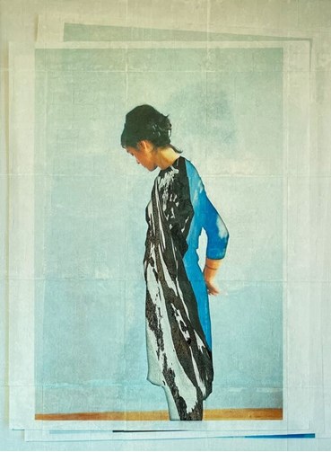 Mixed media, Sepideh Salehi, Woman, shadow, and the snow, 2024, 77400