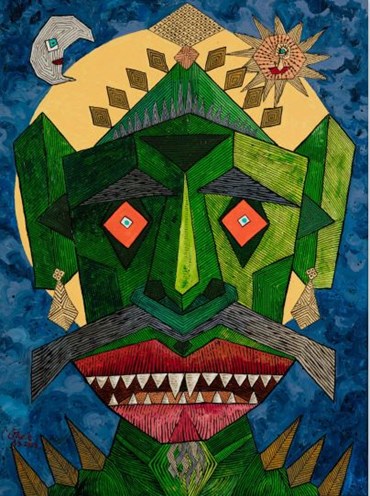 Painting, Ali Akbar Sadeghi, Holy Blue, 2023, 79488