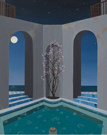 Painting, Azadeh Nia, Midnight Rain, 2023, 75270