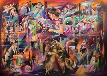 Painting, Nafiseh Emran, In the Pool, 2015, 76706