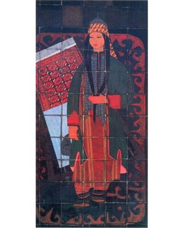 Painting, Jalil Ziapour, Baluchi Woman, 1979, 6873