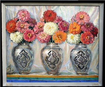 Painting, Jafar Petgar, Three Vases, 1948, 6937