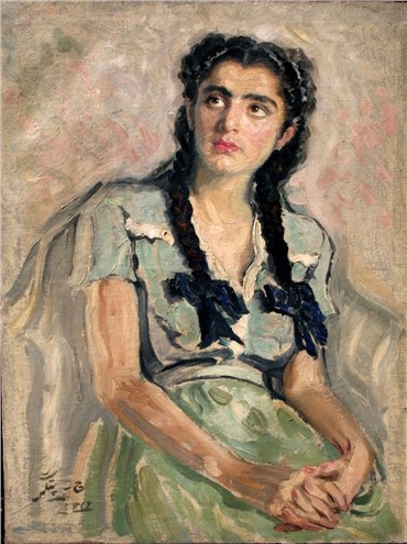 Painting, Jafar Petgar, Portrait of Khojasteh, 1947, 6917