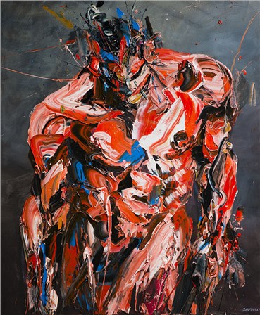Painting, Salman Khoshroo, Aftermath, 2017, 8394