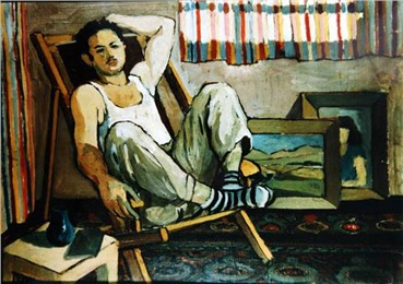 Painting, Mahmoud Javadipour, Houshang Ajoudani, 1948, 6730