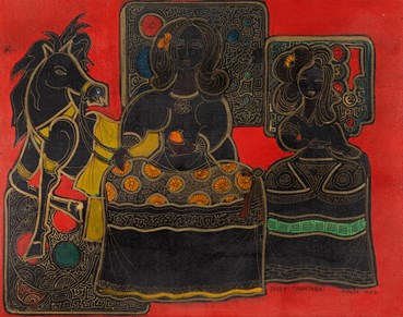 Painting, Jazeh Tabatabai, Party in Seville, Vigo, Spain, , 79647