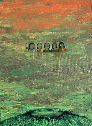 Painting, Mahsa Merci, Weeping on a Green Hole, 2016, 42292