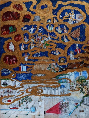 Painting, Homa Bazrafshan, Mi'raj of The Prophet, 2010, 23878