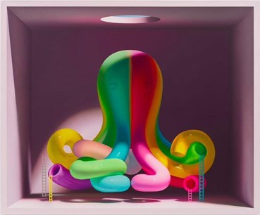 Painting, Mehdi Ghadyanloo, The Sacred Spectrum, 2025, 81647