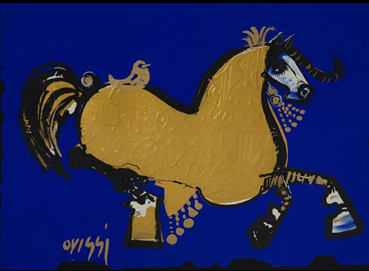 Painting, Nasser Ovissi, Funny Horse, 2010, 72656