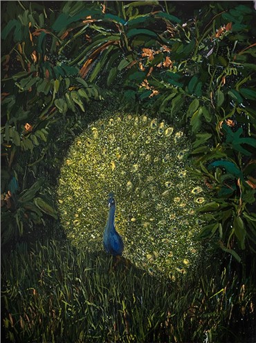 Painting, Ramtin Zad, Peacock, 2013, 6267