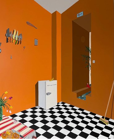 Painting, Azadeh Nia, In The Kitchen, 2023, 75278