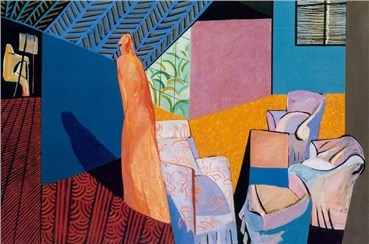 Painting, Mehrdad Mohebali, At The Painters Home, 1995, 34621
