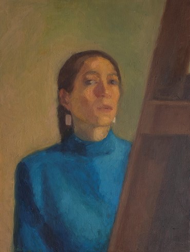 Razie Babaei, Self-Portrait, Blue Sweater, 2021, 0