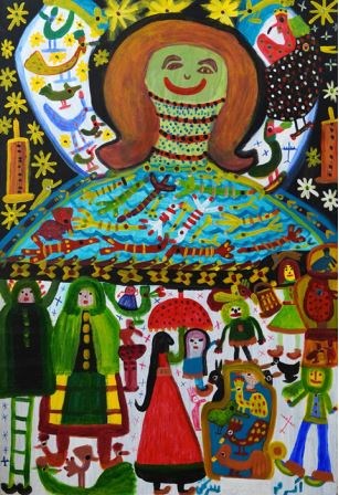 Painting, Akram Sartakhti, Happy Girl, , 46313