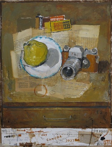Painting, Davood Zandian, Camera on the Table, 2023, 65483