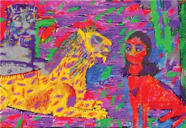 Painting, Farshid Mesghali, Woman Tiger, , 8318