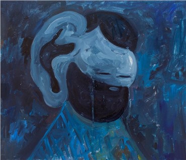 Painting, Amir Khojasteh, Blue Ralf, 2018, 16026