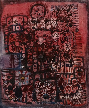 Painting, Jafar Rouhbakhsh, Composition, 1975, 8723