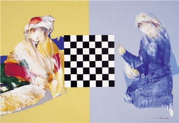 Painting, Morteza Darehbaghi, Play Chess, 2002, 11153