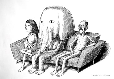 Painting, Milad Mousavi, Elephant in the Room , 2025, 81777