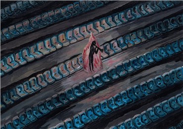 Painting, Milad Mousavi, Blue Girl, 2019, 21328