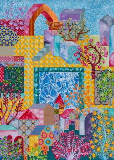 Painting, Hejazi Sisters, On the Wet Side of Life, 2024, 78930