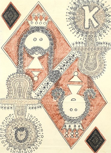 Painting, Mansour Ghandriz, Card Game, 1963, 80861