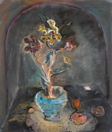 Painting, Hoseinali Zabehi, Quiet Table, Messy Flowers, 2020, 64804