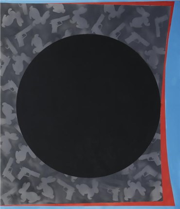 Painting, Hoda Kashiha, My sincere love to Kazimir Malevich, Black on Black, 2020, 25025