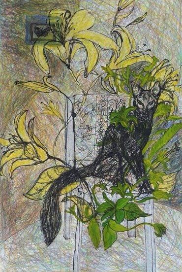 Painting, Maryam Farhang, Yellow Corner, 2018, 42247