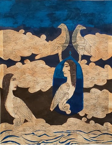 Painting, Samira Abbassy, Queen of the Birds, , 79828