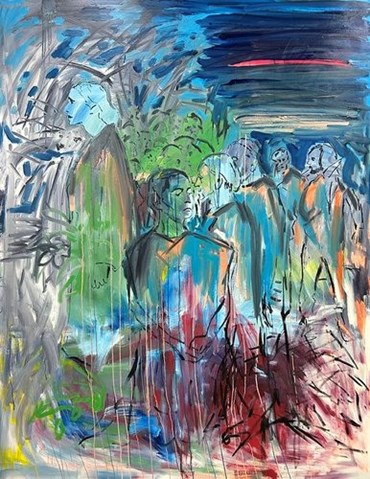 Painting, Donya Aalipour, The Girl in the Crowd, 2025, 80685