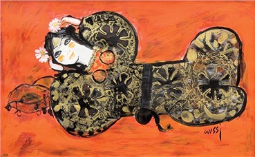 Painting, Nasser Ovissi, Reclining Woman, 2010, 4465
