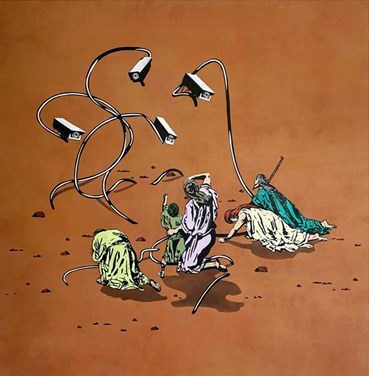 Painting, Mad, Strange Encounter, 2024, 83993