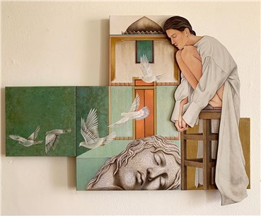 Painting, Arghavan Khosravi, Confinement, 2020, 25358