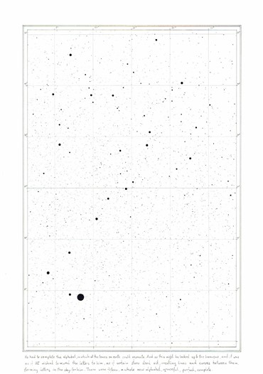 Works on paper, Timo Nasseri, He Who Counts the Stars - Ibu Mugla’s Missing Letters, 2016, 8277