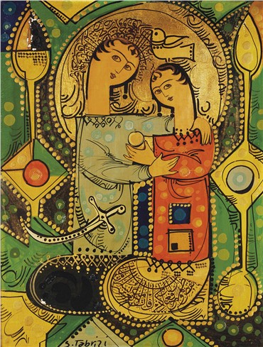 Works on paper, Sadegh Tabrizi, A Loving Couple, , 15941
